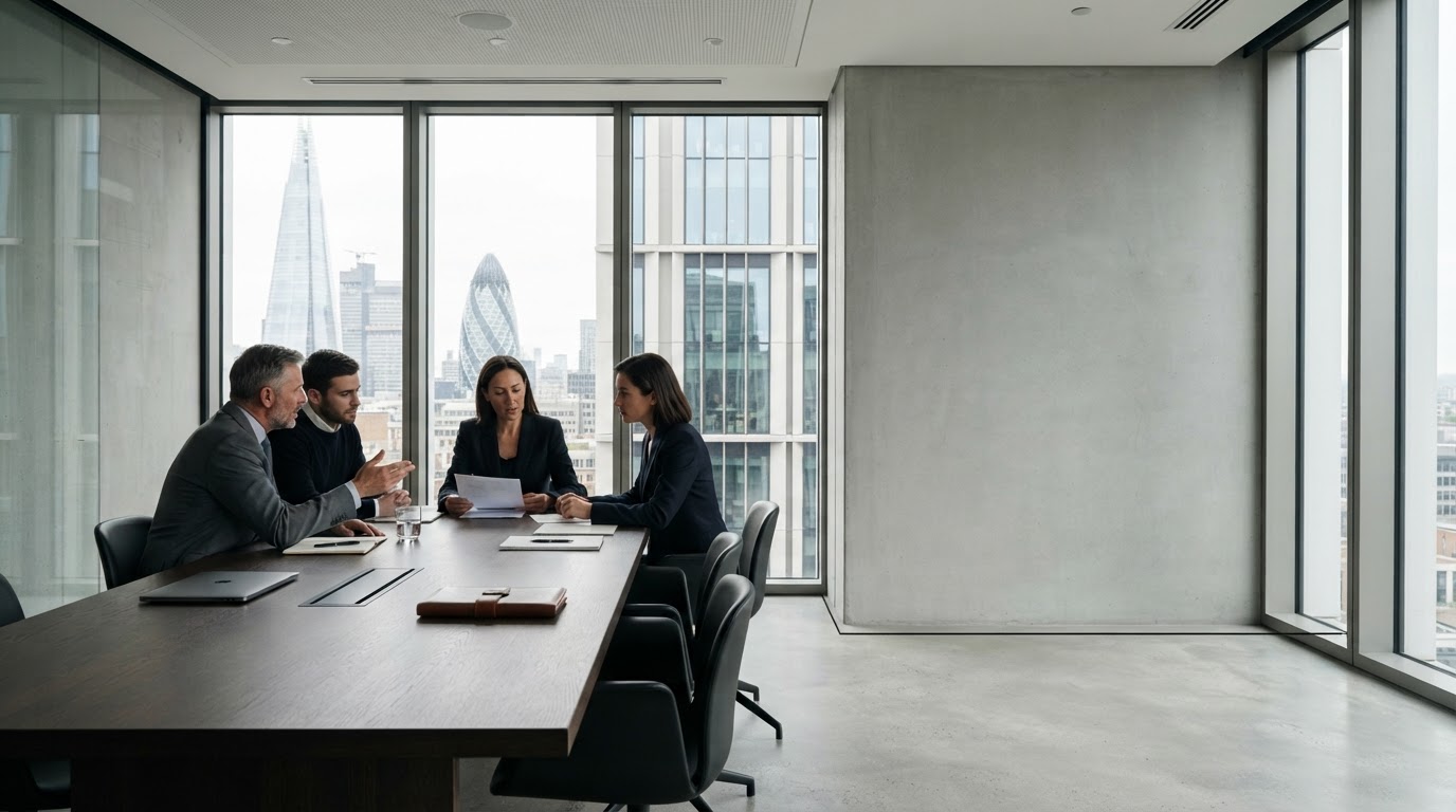 Accruwell Capital architectural data grid visualisation representing real-time risk analysis infrastructure